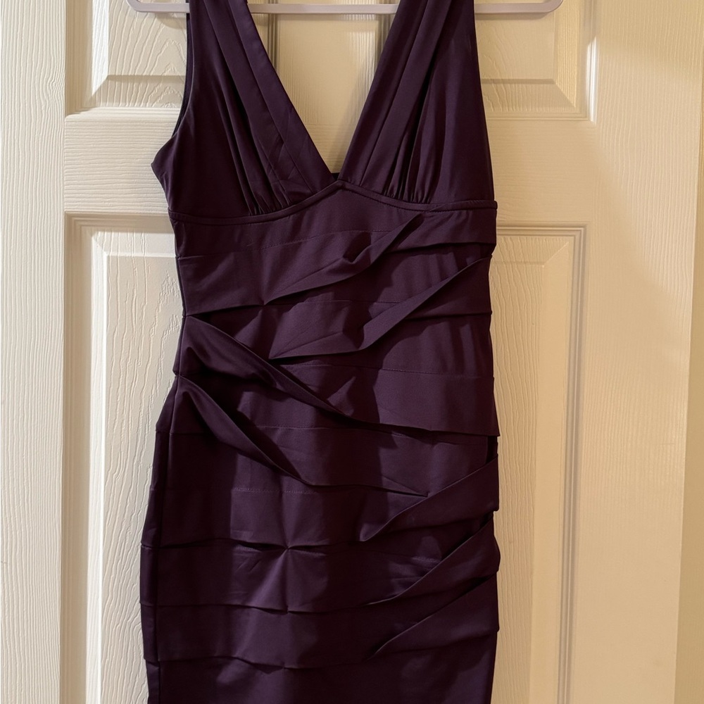 Elegant Purple Sleeveless Dress